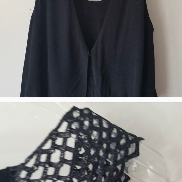 Sandro Dress black tiered sz 3 or 8 US - Picture 4 of 6